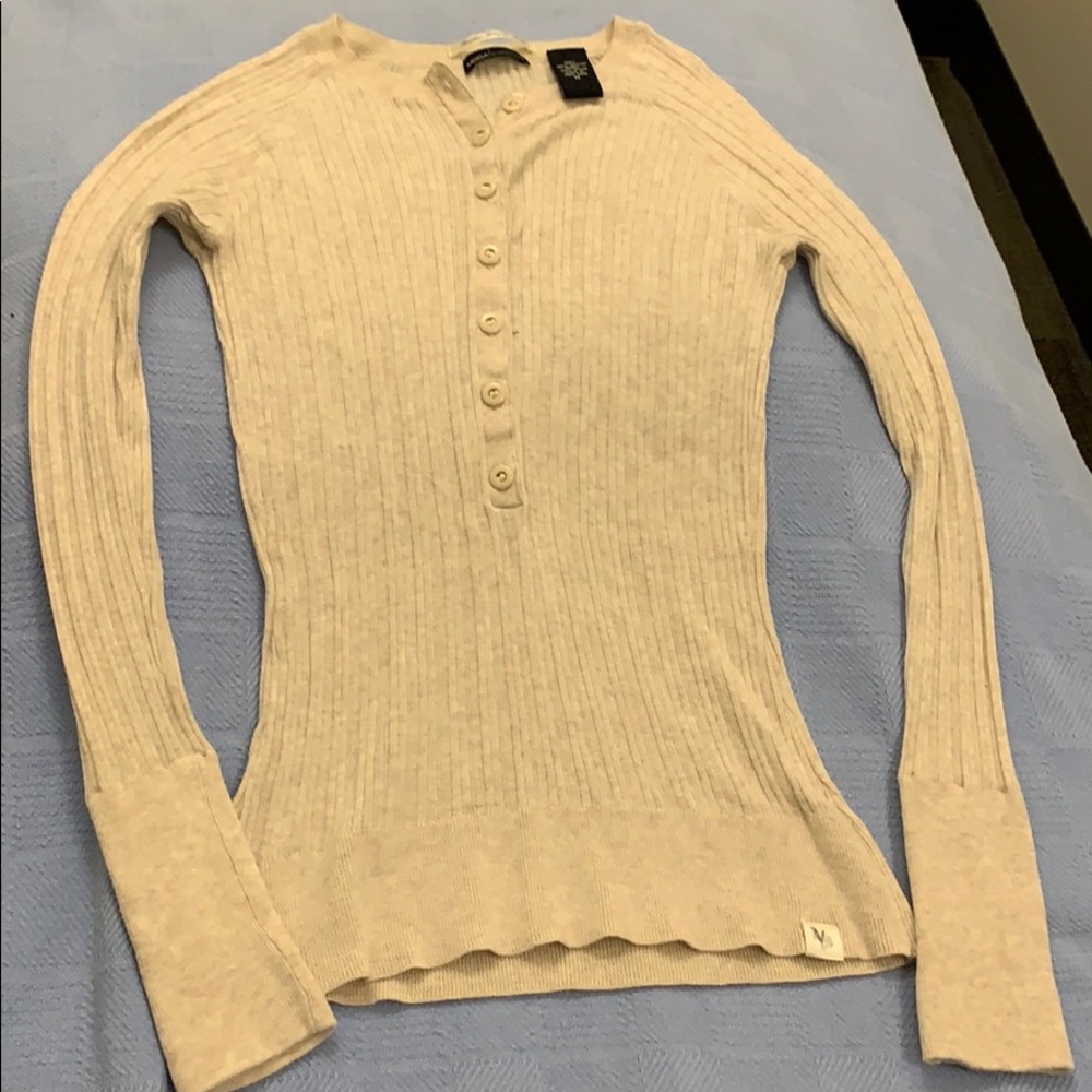 Cream colored Henley shirt